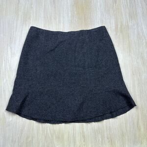 Madewell Gray Wool Blend Boulevard Casual Micro Mini Work Career Skirt 4